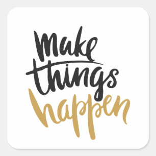 Motivierend Geschenkverpackung Quadratischer Aufkleber