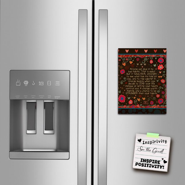 Motivierend Gewohnheiten florale Magnetkarte (Von Creator hochgeladen)