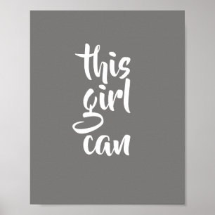 motivierend Girl-Zitat-Poster der modernen Typogra Poster