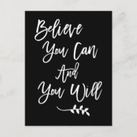 Motivierend glauben Sie können und Sie werden schw