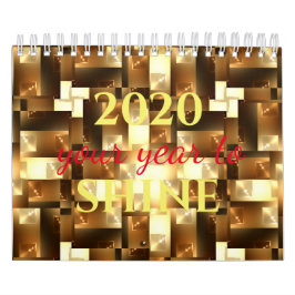 Motivierend Glitzer Typografie Schöne 12-monatige Kalender