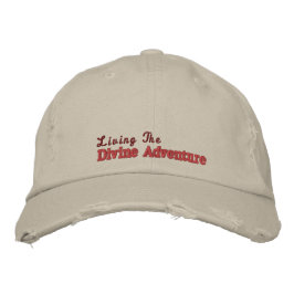 Motivierend göttliches Adventure Zitat Rosa Rustik Bestickte Baseballkappe