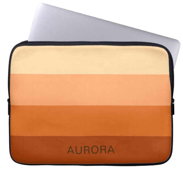 Motivierend Gradient Custom mit Name - Laptopschutzhülle (Vorderseite)