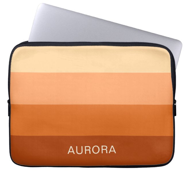 Motivierend Gradient Custom mit Name - Laptopschutzhülle (Vorderseite)