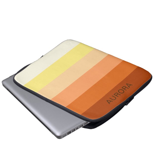 Motivierend Gradient Custom mit Name - Laptopschutzhülle (Vorne Knopf)