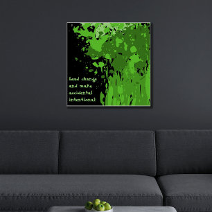 Motivierend Green Paint Spritzer Poster