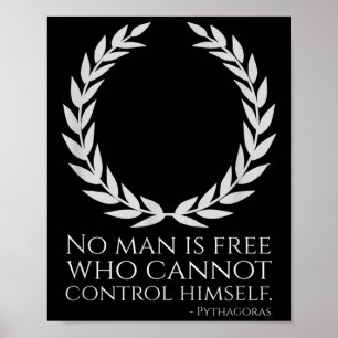 Motivierend griechische Philosophie Pythagoras Q Poster