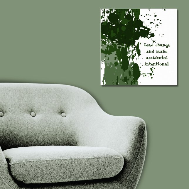 Motivierend grün gestrichener Spritzer Poster (Motivational Green Paint Splatter Poster)