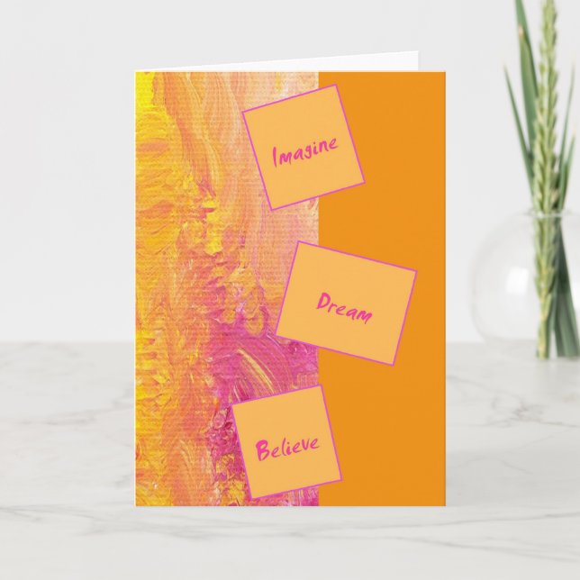 Motivierend Gruß-Karte Karte (Vorderseite)