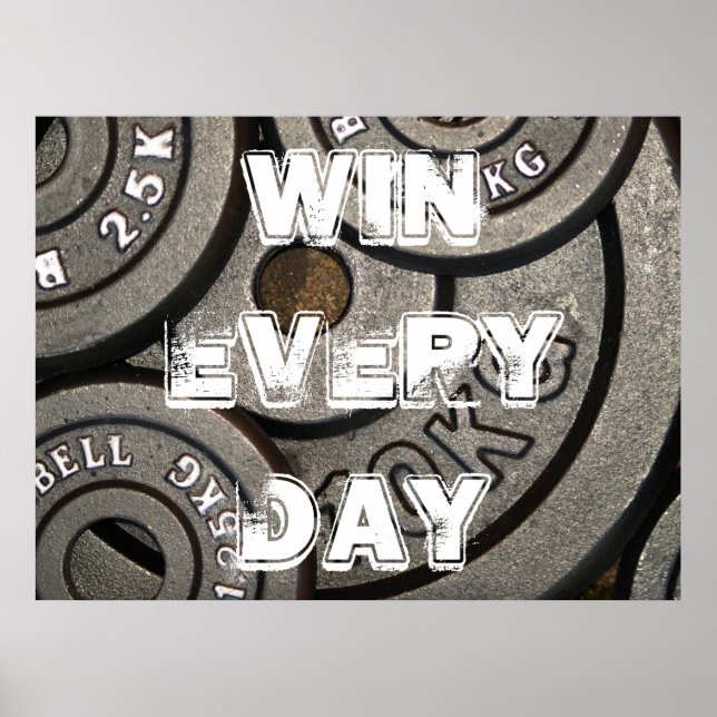 Motivierend Hebe- und Trainingspender Poster (Vorne)