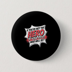 Motivierend Hero Quote Comic Stil Inspiration Button