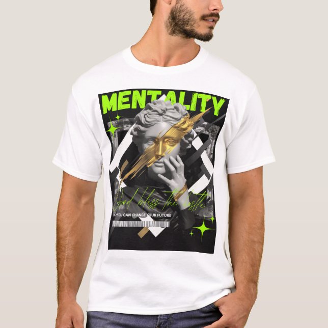 Motivierend Hustle Mentality Urban Streetwear Des T-Shirt (Vorderseite)