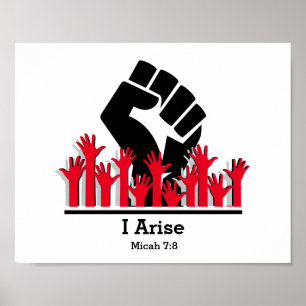 Motivierend I ARISE Micha 7,8 Christlich Poster