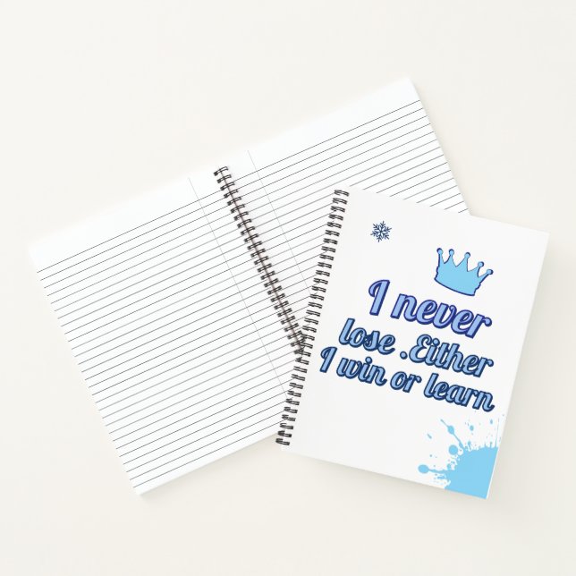 Motivierend_I verlieren niemals entweder ich gewin Notizbuch (Innenseite)