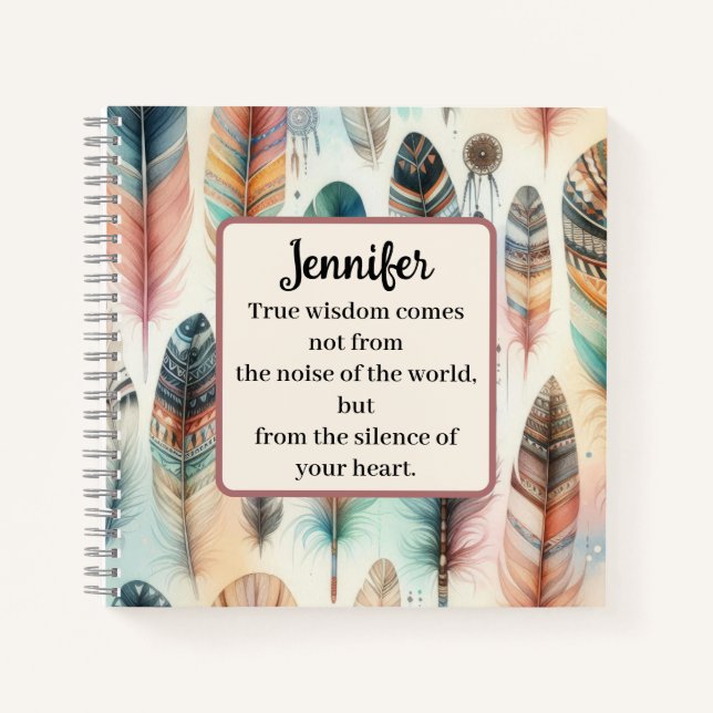 Motivierend Indian Spiral Notebook Notizbuch (Vorderseite)