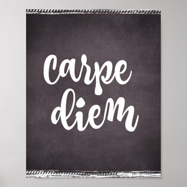 Motivierend Inspiration: Carpe Diem Zitat Poster (Vorne)