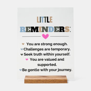 Motivierend Inspiration Kleine Erinnerungen Acrylschild