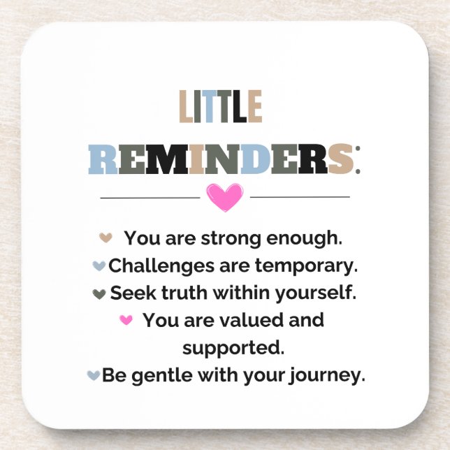 Motivierend Inspiration Kleine Erinnerungen Getränkeuntersetzer (Vorderseite)