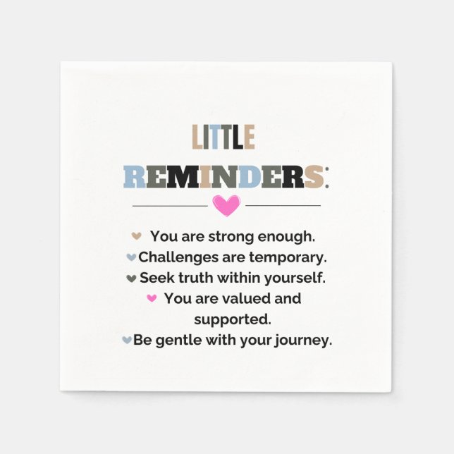 Motivierend Inspiration Kleine Erinnerungen Serviette (Vorderseite)