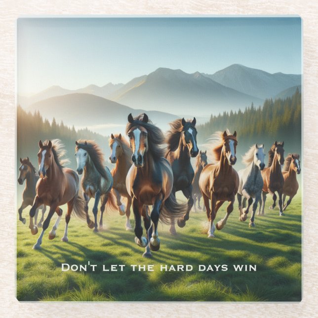 Motivierend inspirierend glasuntersetzer (Vorderseite)