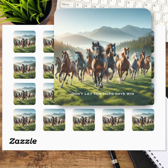 Motivierend inspirierend quadratischer aufkleber (Von Creator hochgeladen)