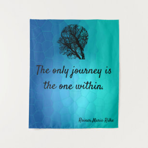 Motivierend, inspirierende optimistische Botschaft Wandteppich