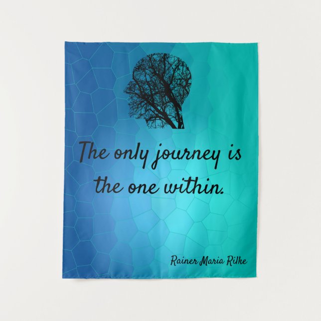 Motivierend, inspirierende optimistische Botschaft Wandteppich (Vorderseite)