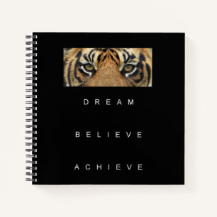 Motivierend inspirierender Erfolg Coole Tiger Eyes Notizbuch