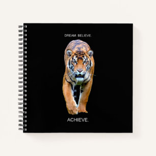 Motivierend inspirierender Erfolg Tiger Elegant Notizbuch