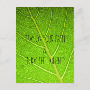 Motivierend inspirierendes Natureleaf-Zitat Postkarte