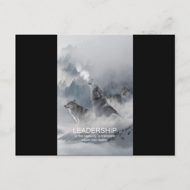motivierend inspirierendes Zitat von Führungskräft Postkarte (Vorderseite)