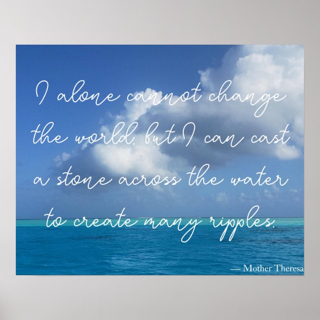 Motivierend inspirierendes Zitat von Mutter Theres Poster (Vorne)