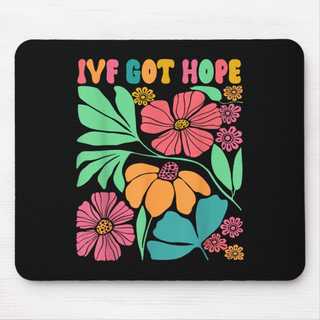 Motivierend Inspiriert Ivf Mama Wildblume Ivf Mama Mousepad (Vorne)