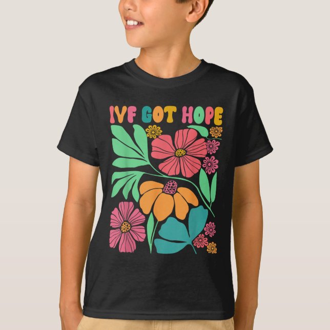 Motivierend Inspiriert Ivf Mama Wildblume Ivf Mama T-Shirt (Vorderseite)