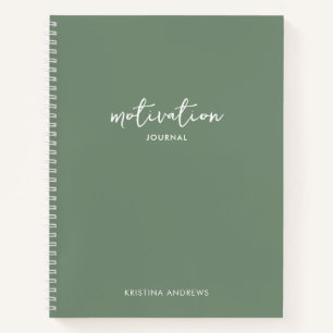 Motivierend Journal Sage Green Notizbuch