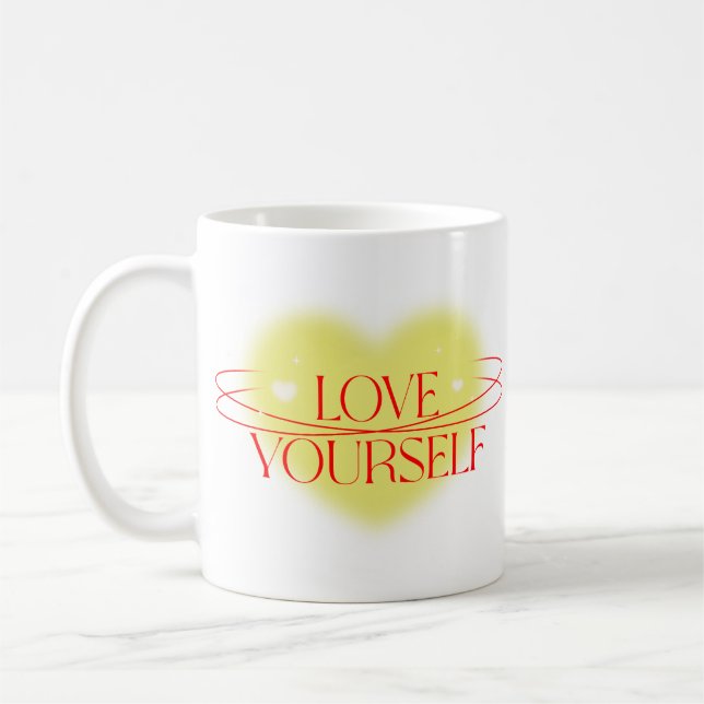 Motivierend Keramik Kaffee Tasse (Links)