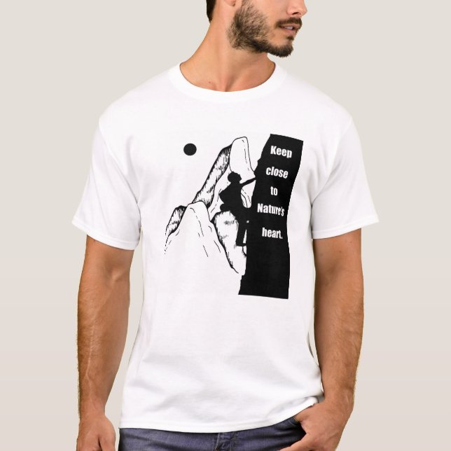 Motivierend Klettern T-Shirt (Vorderseite)