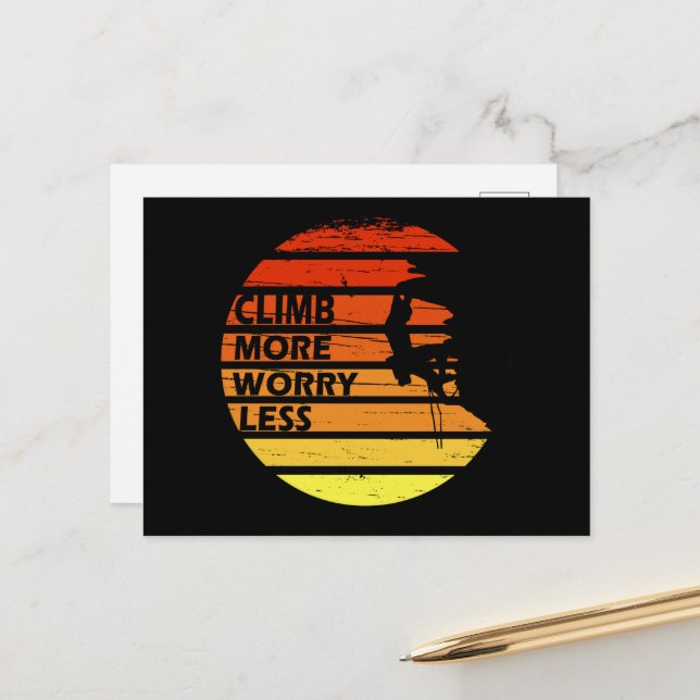 Motivierend KletterSprichwort Feiertagspostkarte (Vorderseite/Rückseite Beispiel)