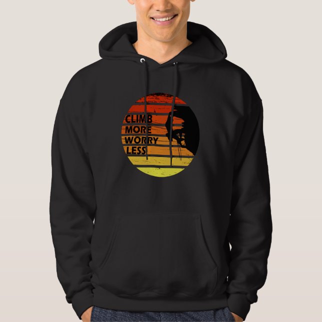 Motivierend KletterSprichwort Hoodie (Vorderseite)