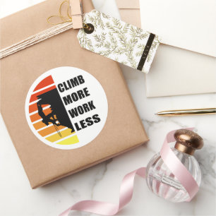 Motivierend KletterSprichwort Runder Aufkleber