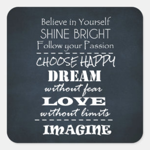 Motivierend Kostenvoranschläge Quadratischer Aufkleber