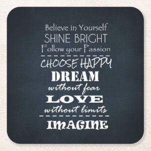 Motivierend Kostenvoranschläge Rechteckiger Pappuntersetzer