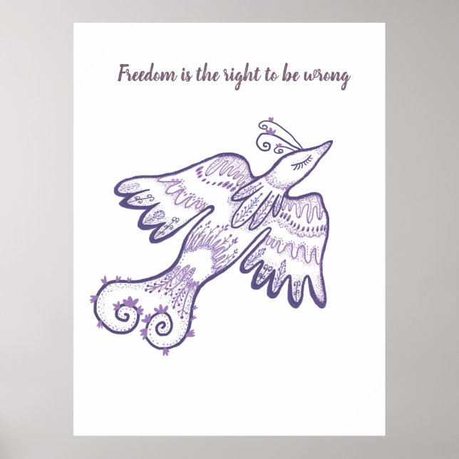 motivierend Kunstvogel Poster (Vorne)