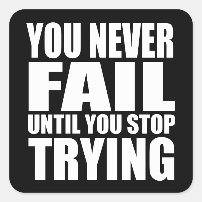 Motivierend Kurserfolg Quadratischer Aufkleber (Vorderseite)