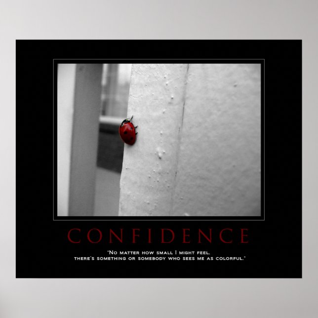 Motivierend Ladybug "Confidence Poster" Poster (Vorne)