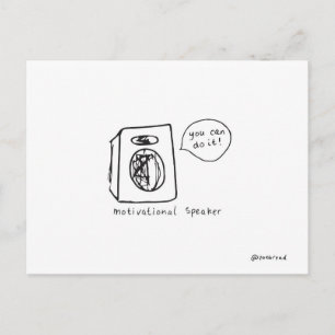motivierend Lautsprecher Postkarte