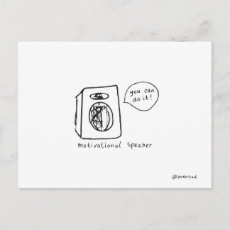 motivierend Lautsprecher Postkarte
