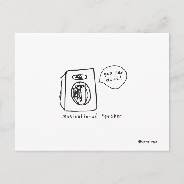 motivierend Lautsprecher Postkarte (Vorderseite)