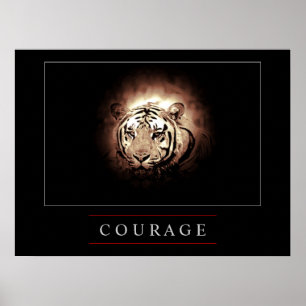 Motivierend Leadership Courage Tiger Poster Print