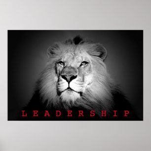 Motivierend Leadership King Lion Poster